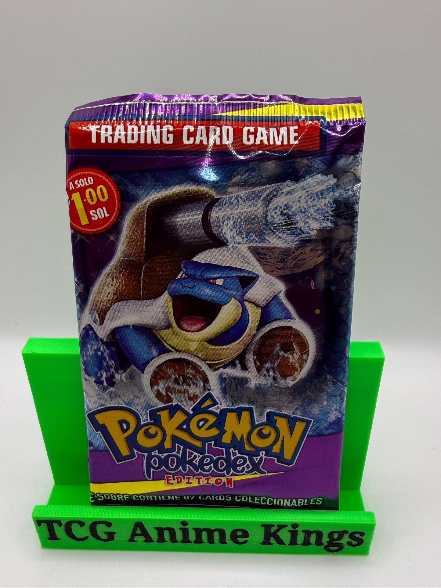 6 Pokémon Pokédex Edition Spanish Booster Pack (Blastoise Pack Art)