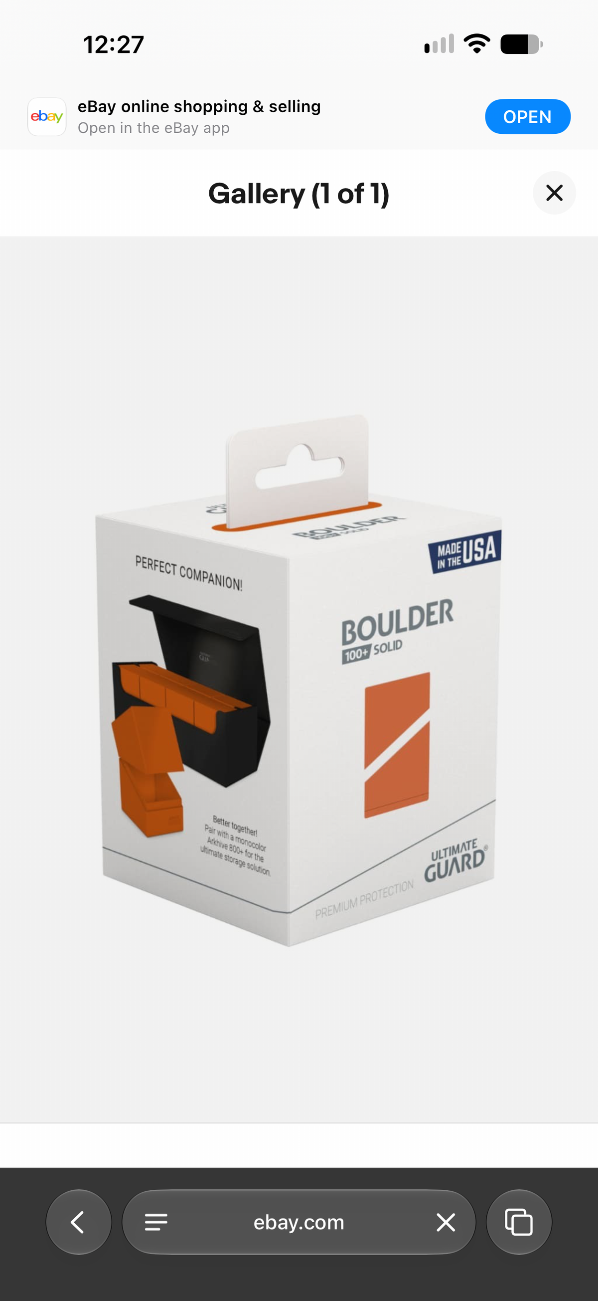 Ultimate Guard Boulder Solid *Solid Orange