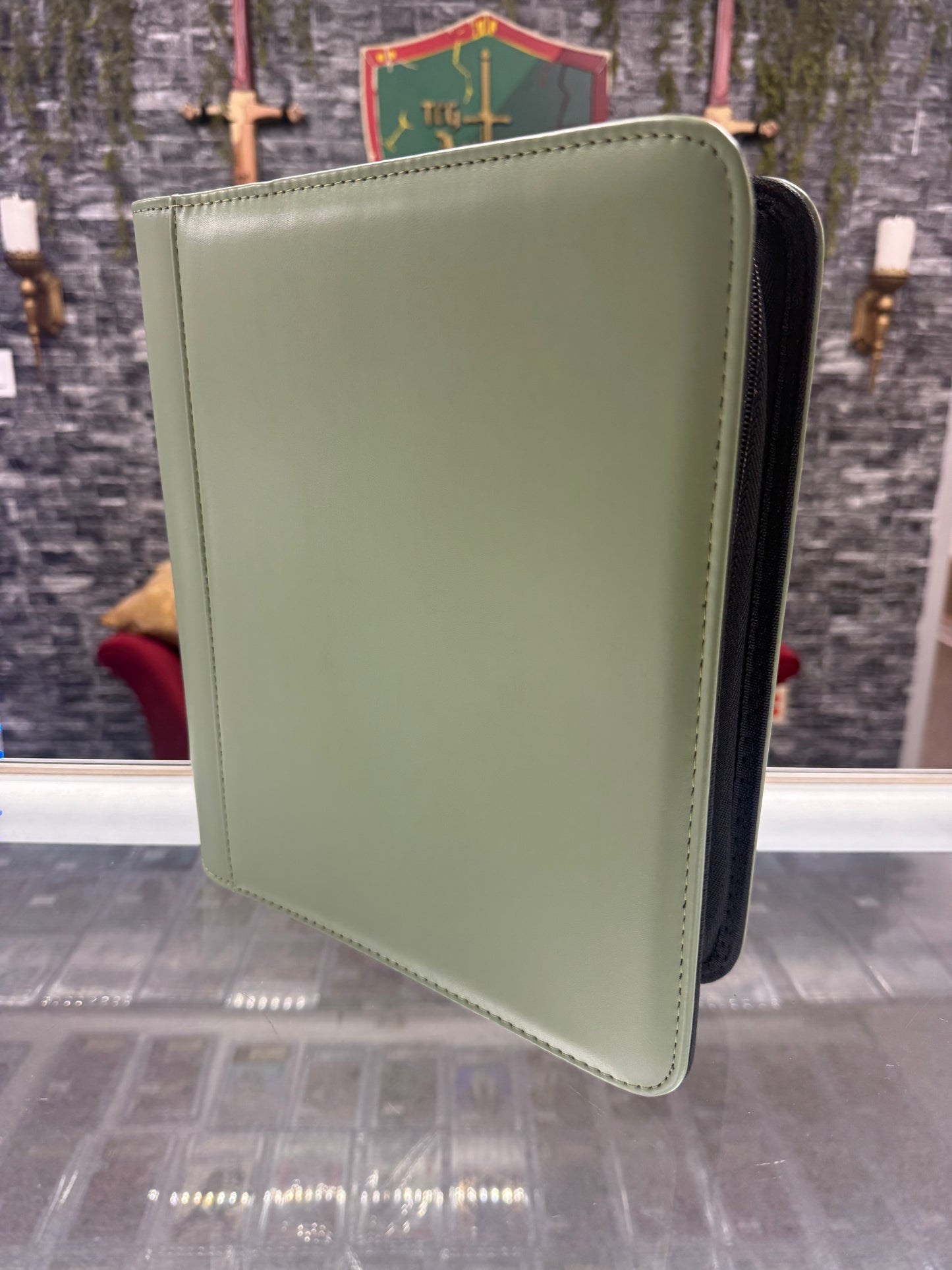 4-Pocket Top Loader Binder two toned *Olive/Black