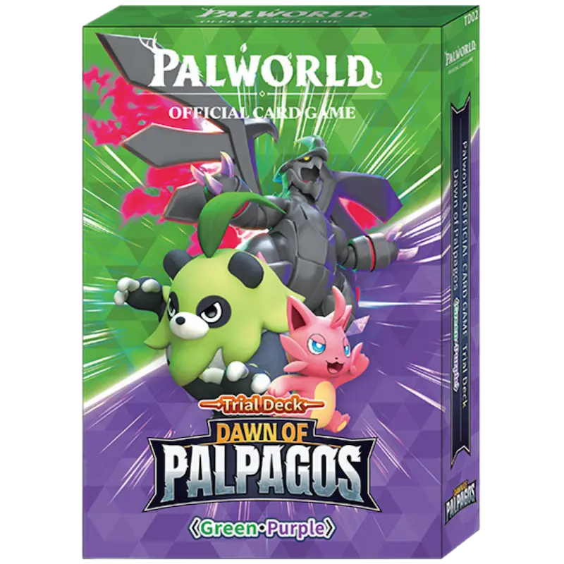 Palworld Dawn of Palpagos Green/Purple Theme Deck