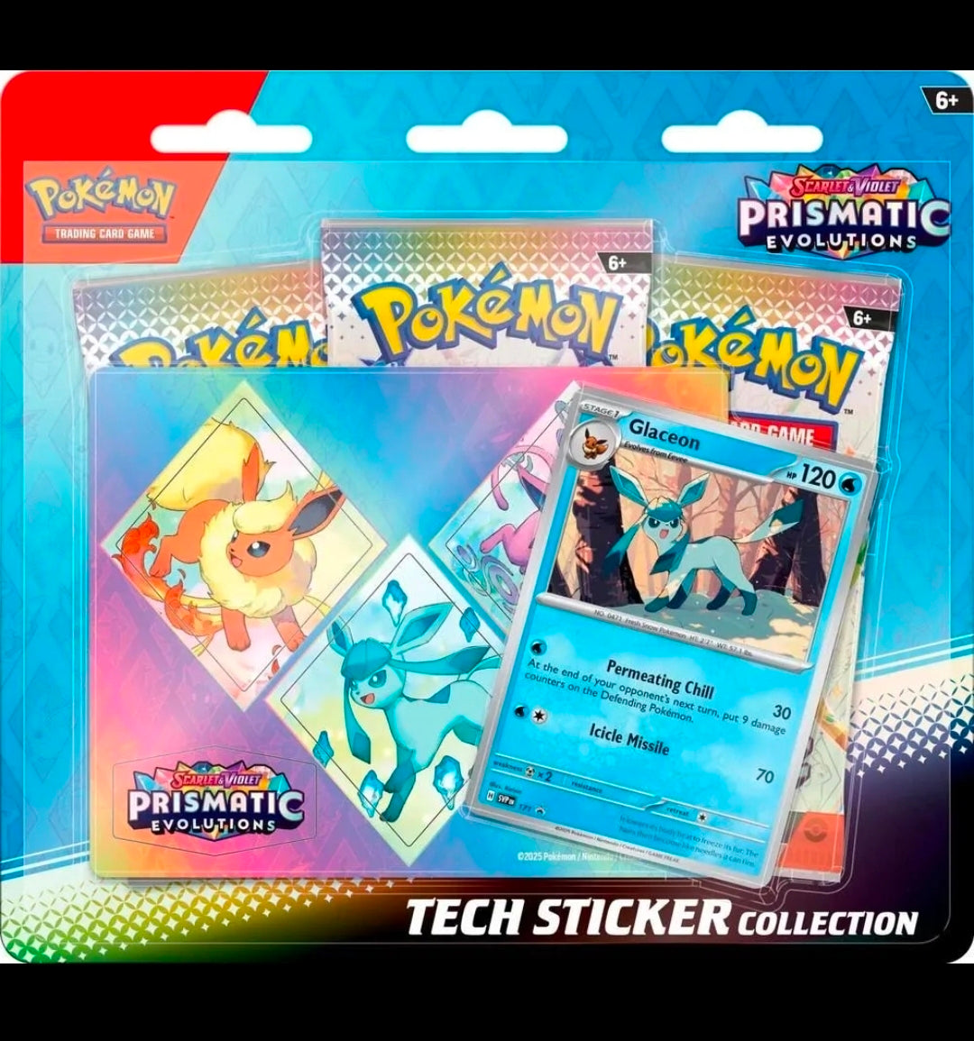 Pokémon Prismatic Evolutions tech sticker pack