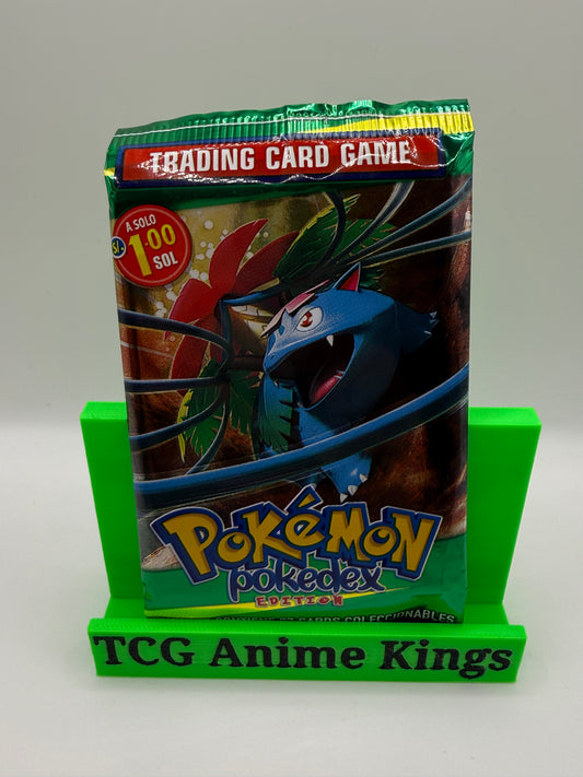 6 Pokémon Pokédex Edition Spanish Packs (Venusaur pack art)