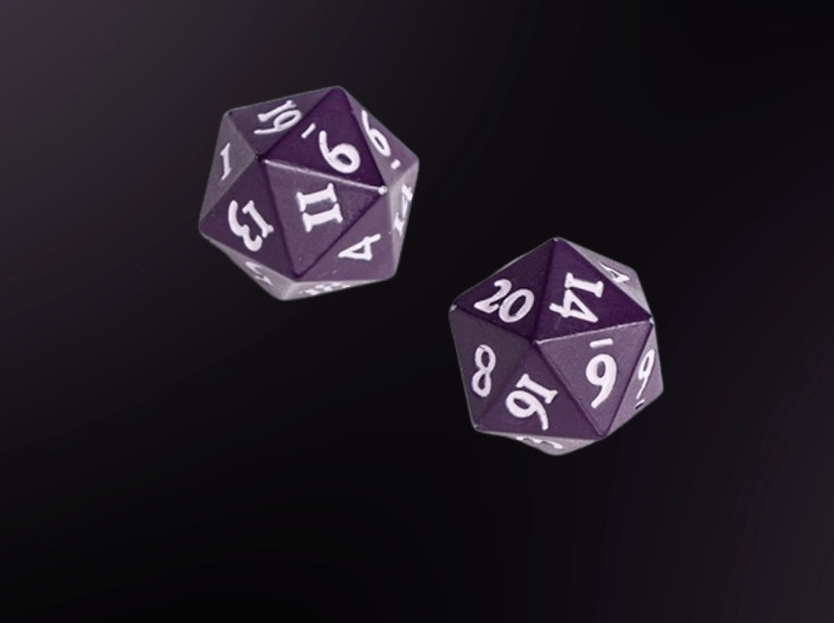 Vivid D20 Dice Set Midnight Plum