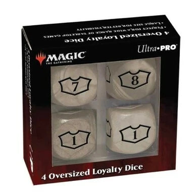 MTG 4 Oversized Loyalty Dice *Bone