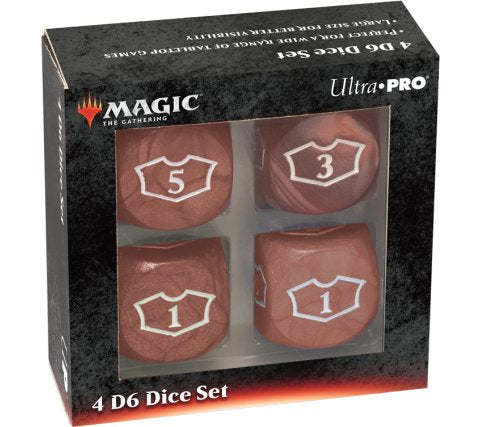 MTG 4 Oversized Loyalty Dice *Red