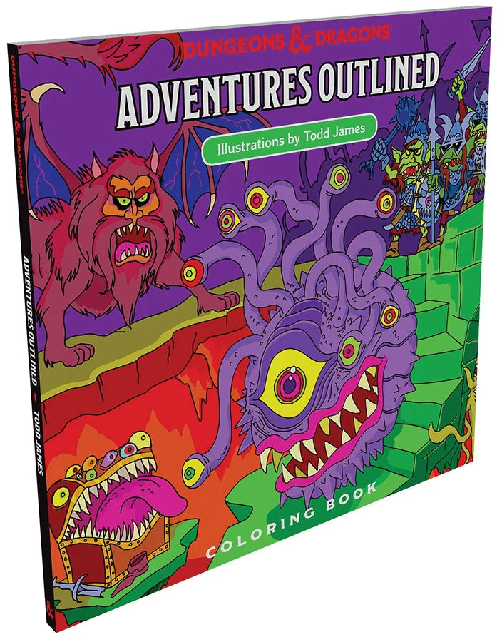 Dungeons & Dragons Adventures Outline Coloring Book