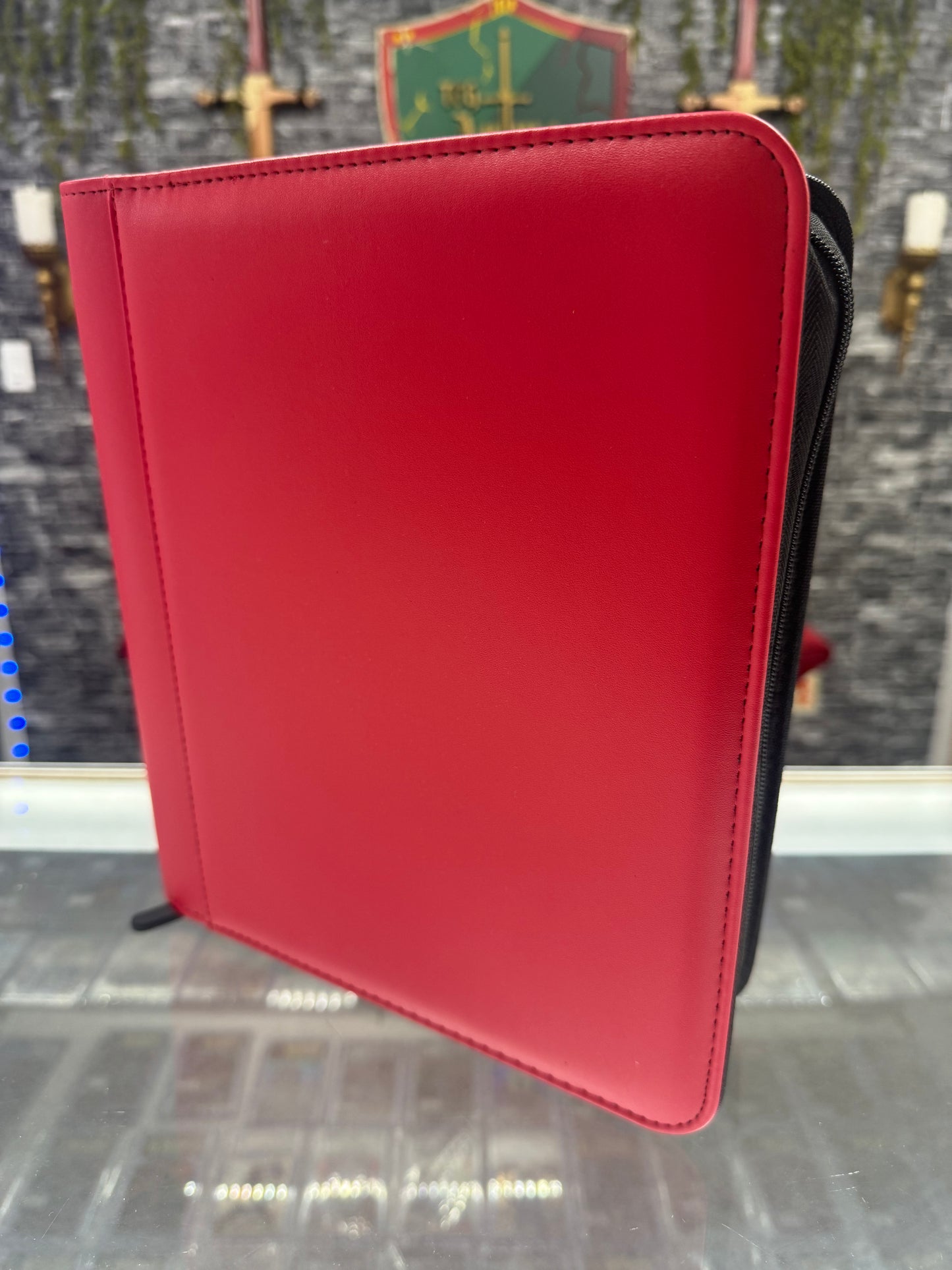 4-Pocket Top Loader Binder two toned *Red/Black